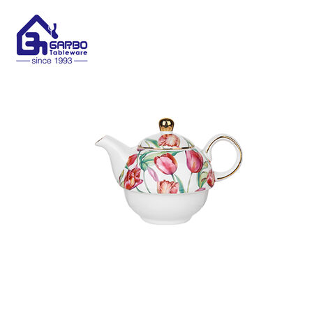 Round shape tulip design 6 inches porcelain dessert plate custom-made ceramic flat dish