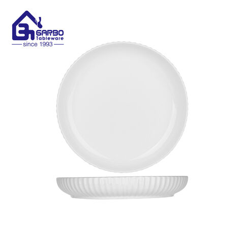 Garbo Tableware 10-Inch New Bone China Plate with Ribbed design