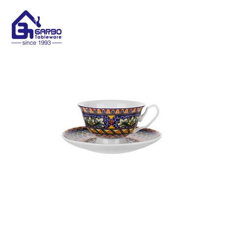 Wholesale Decal Design Ceramic Cup and Saucer Set