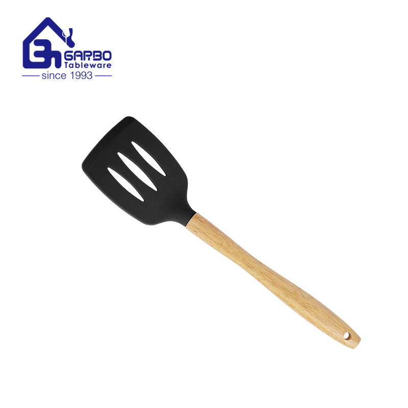 FDA 9Pieces Set Silicone Kitchen Tools Set With Bamboo lid