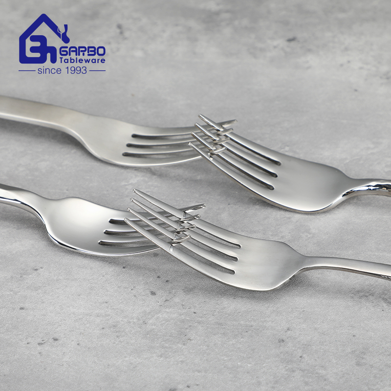 Silver Stainless Steel Cutlery Matte Polish Dinner Fork for Home Use