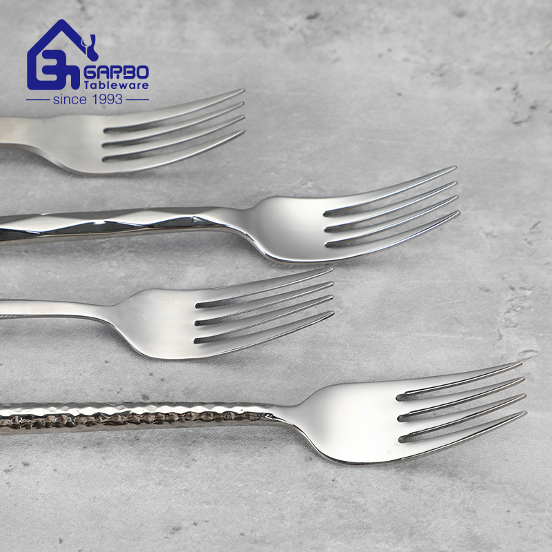 Silver Stainless Steel Cutlery Matte Polish Dinner Fork for Home Use