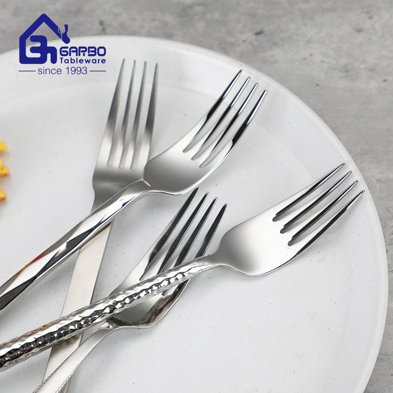 Silver Stainless Steel Cutlery Matte Polish Dinner Fork for Home Use