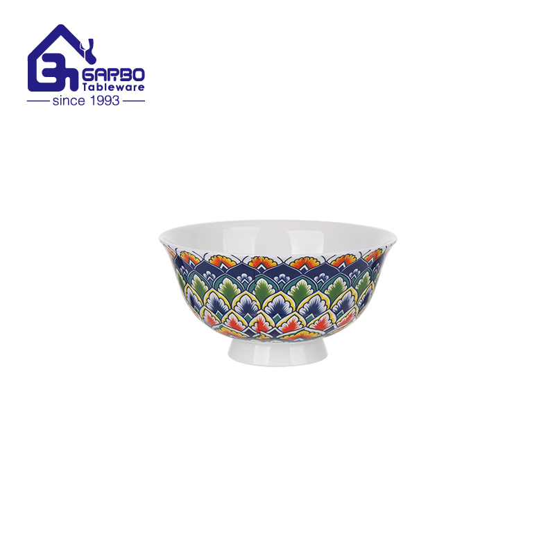 4.84 inch bone china bowl with outside decoration for sale