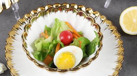 Can golden plated ceramic tableware be used safely