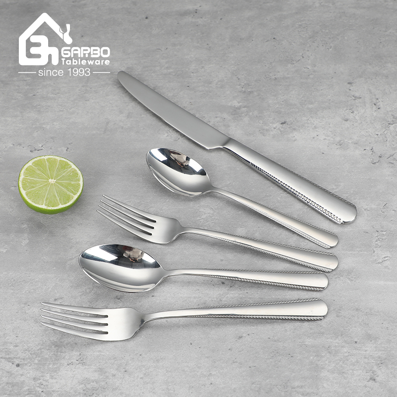 Europe Style Silver Set Food Grade 430 Stainless Steel Cutlery