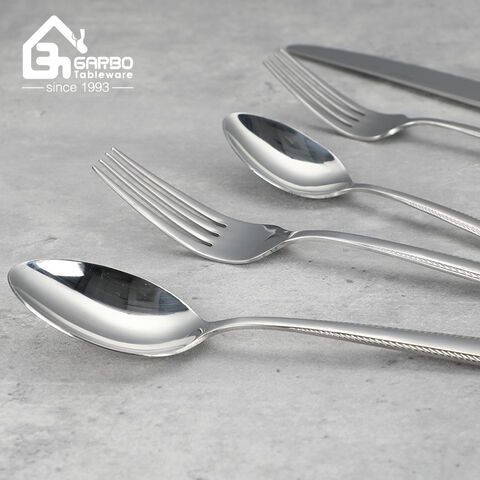 Europe Style Silver Set Food Grade 430 Stainless Steel Cutlery
