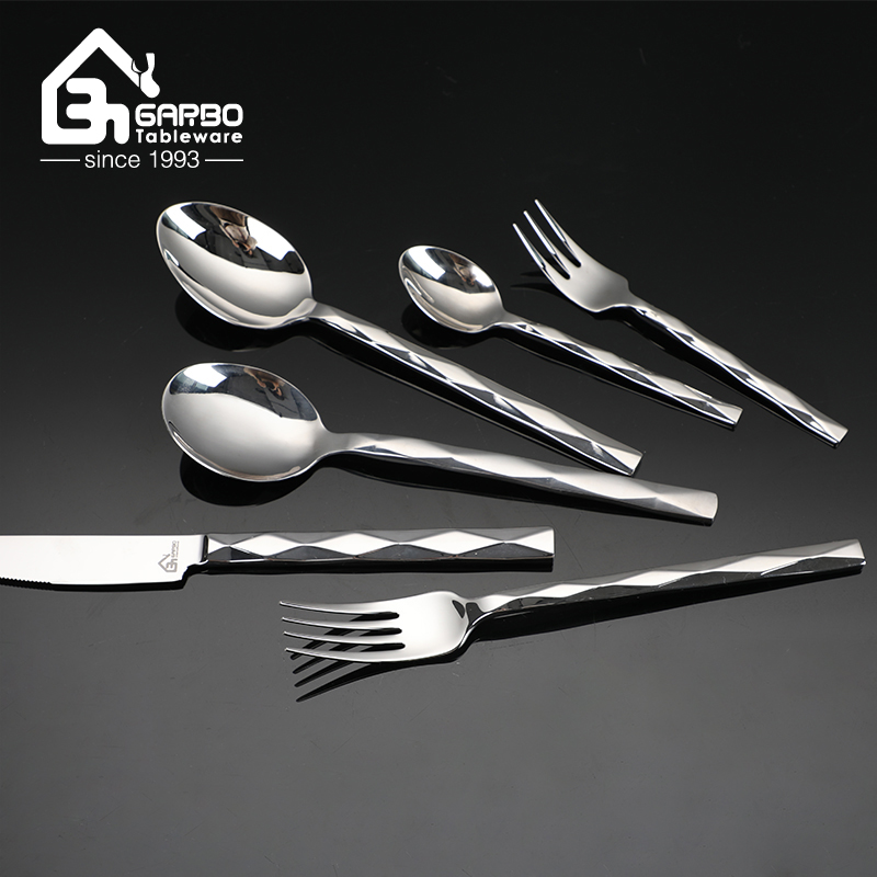Mirror Polish Flatware Dishwasher Safe Knife and Fork Spoon Set