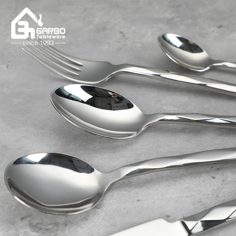 Mirror Polish Flatware Dishwasher Safe Knife and Fork Spoon Set