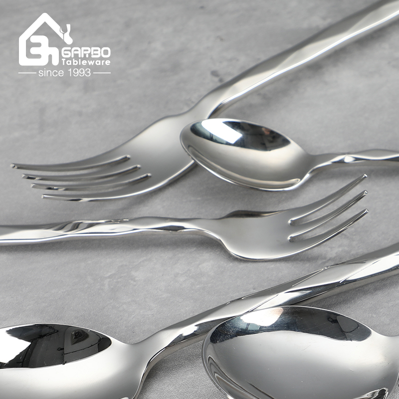 Mirror Polish Flatware Dishwasher Safe Knife and Fork Spoon Set