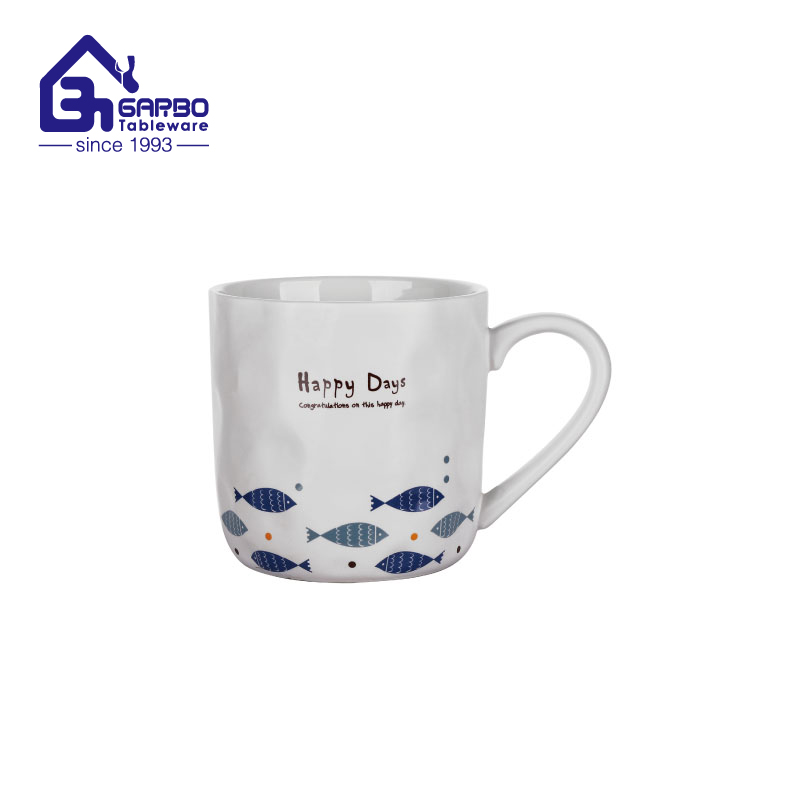 Reniforced porcelain tulip design large capacity coffee cup tea mug