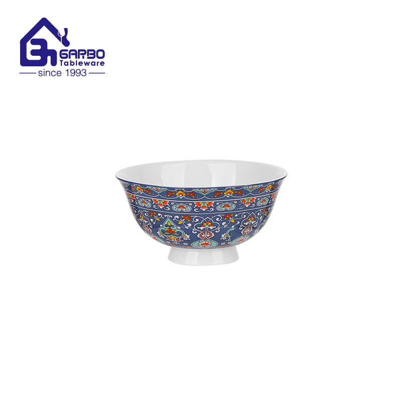 5 inch decorated colorful ceramic bowl for home