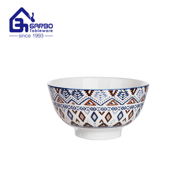 5 inch decorated colorful ceramic bowl for home