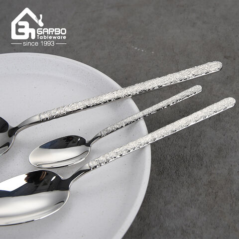Shiny Polish Food Grade Cutlery Vintage Style Home Hotel Use Knife Fork and Spoon Set