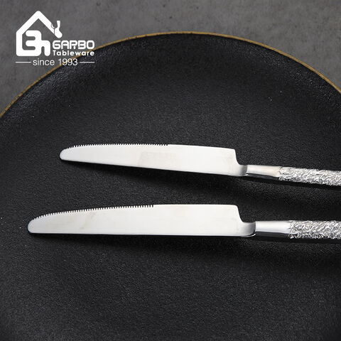 Shiny Polish Food Grade Cutlery Vintage Style Home Hotel Use Knife Fork and Spoon Set