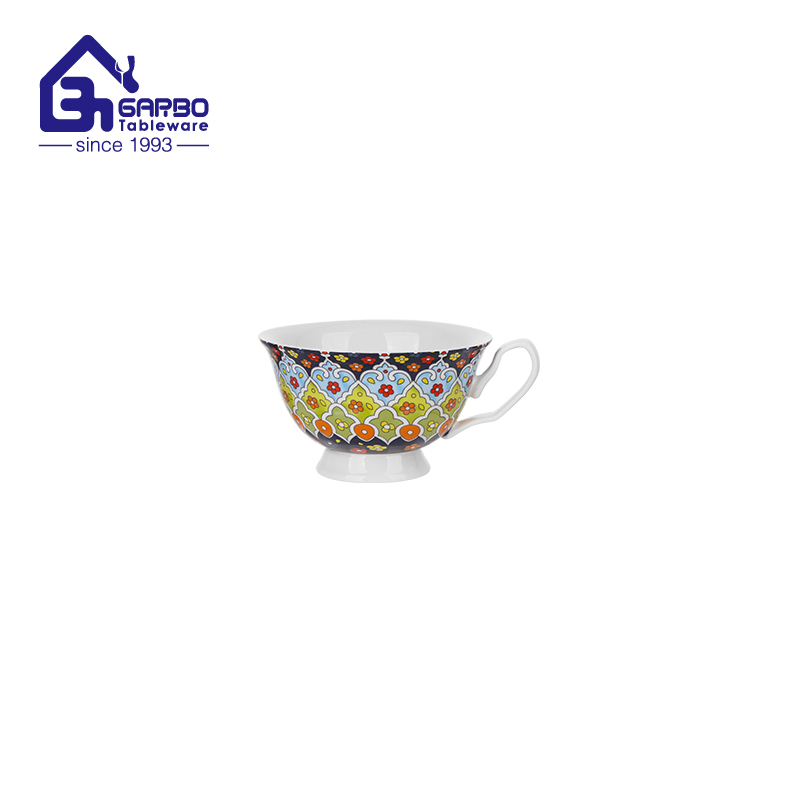 7oz Persian-style floral patterns reinforced porcelain mug