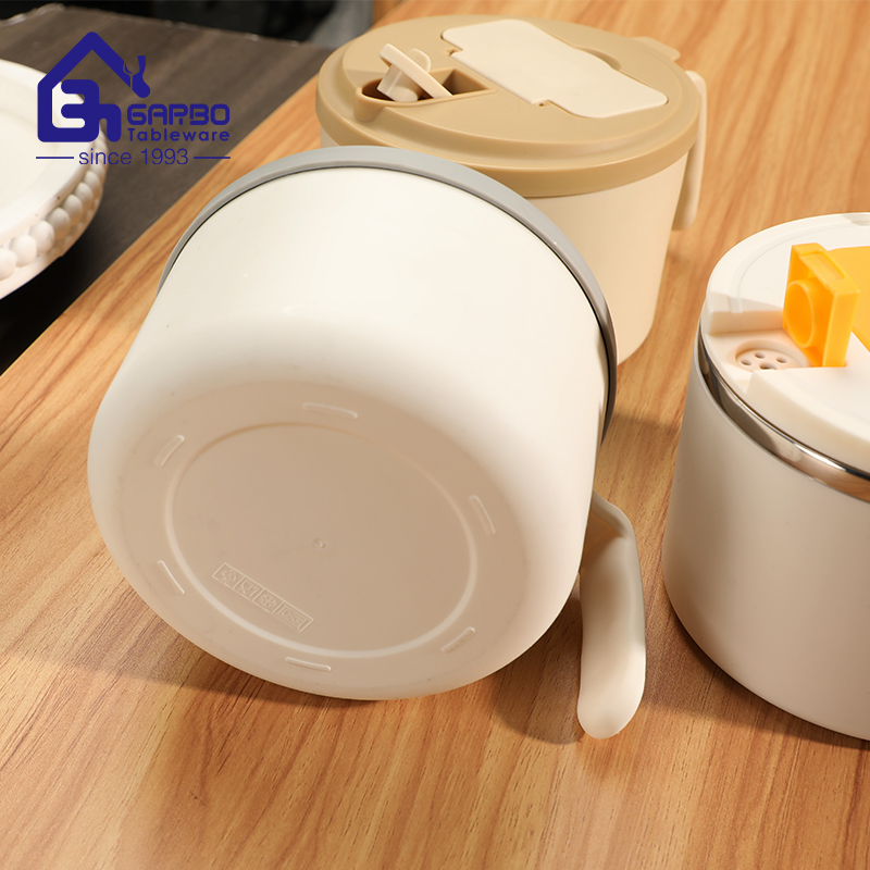 304 Stainless Steel Ramen Instant Noodles Bowl with Plastic PP Handle