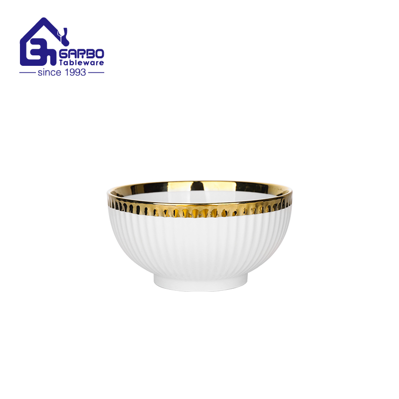 4 inch Electroplated gold tree design ceramic bowl