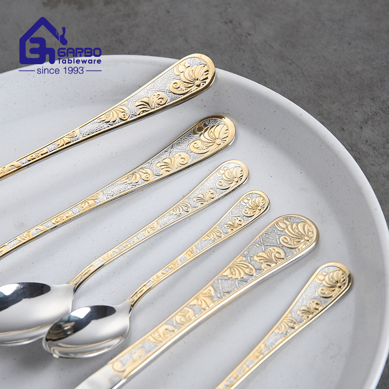Arabic Style 201 Stainless Steel Cutlery Mirror Polish Dinner Spoon