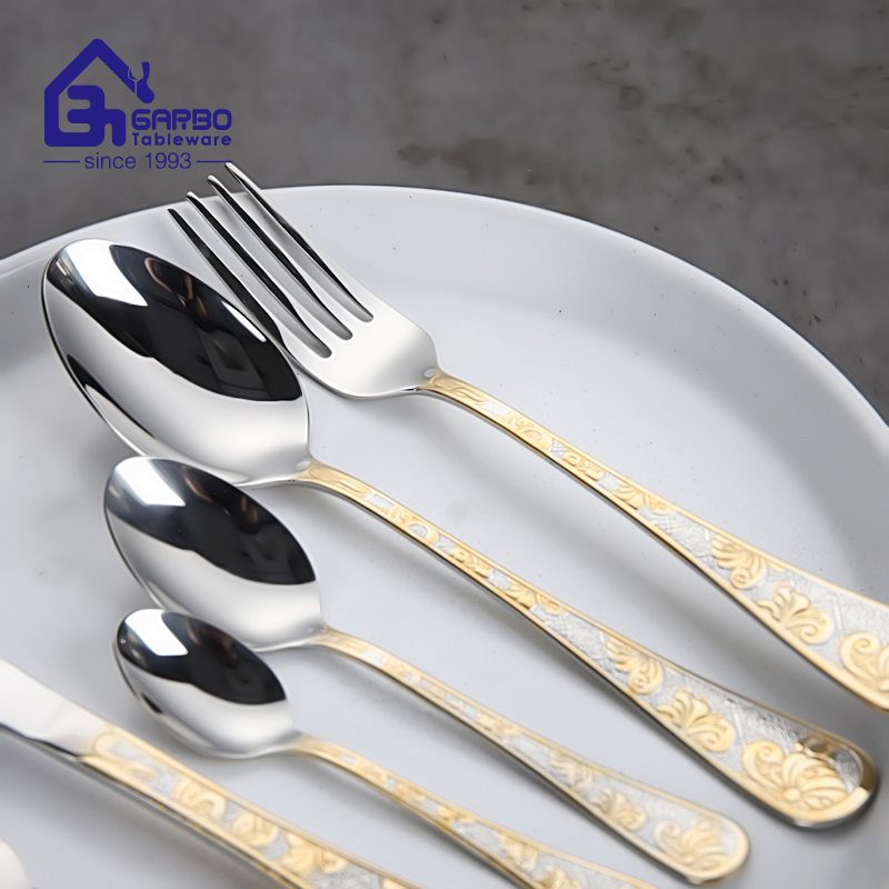 Arabic Style 201 Stainless Steel Cutlery Mirror Polish Dinner Spoon