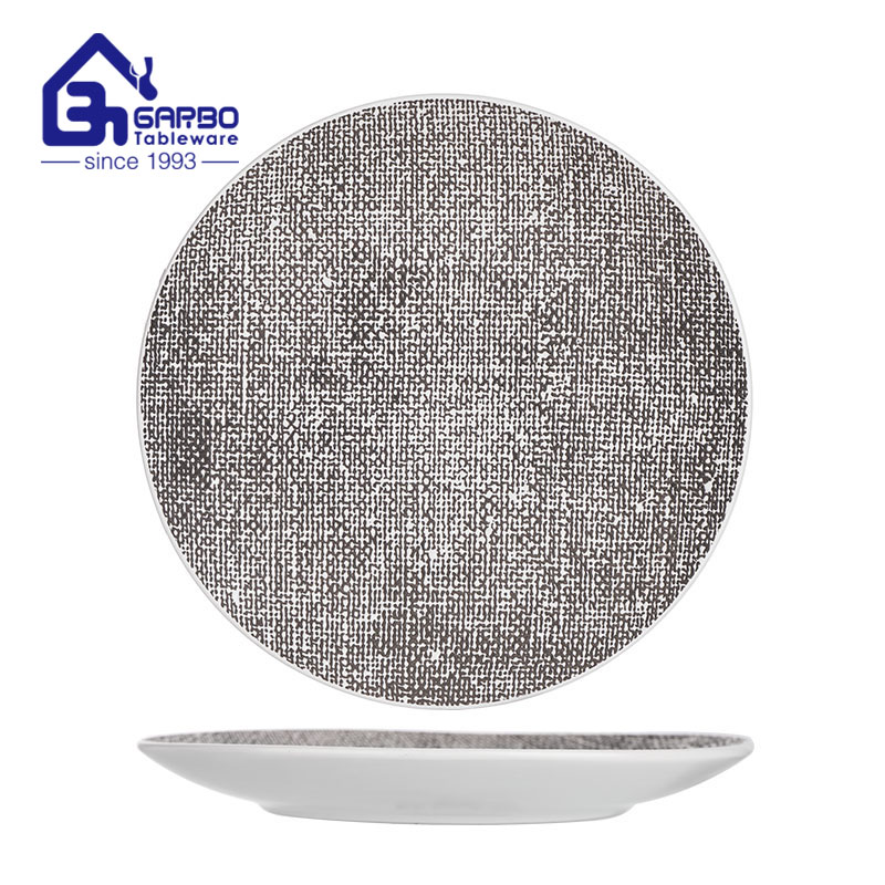 8 inch underglazed printing flower ceramic deep plate