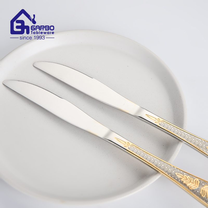 Hot Sales Stock Ready to Ship Stainless Steel Cutlery Set of 24 Pieces with Iron Holder