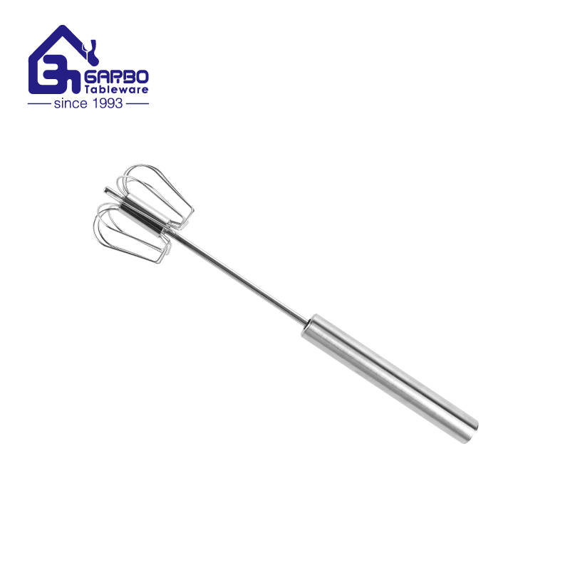 11.5 Inches Stainless Steel Hand Push Rotary Egg Whisk Blender
