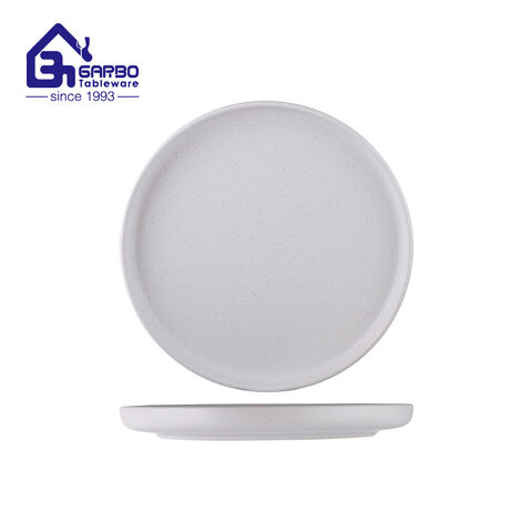 10.43 inch round-shaped porcelain plate with golden tree decal from China Manufacturer