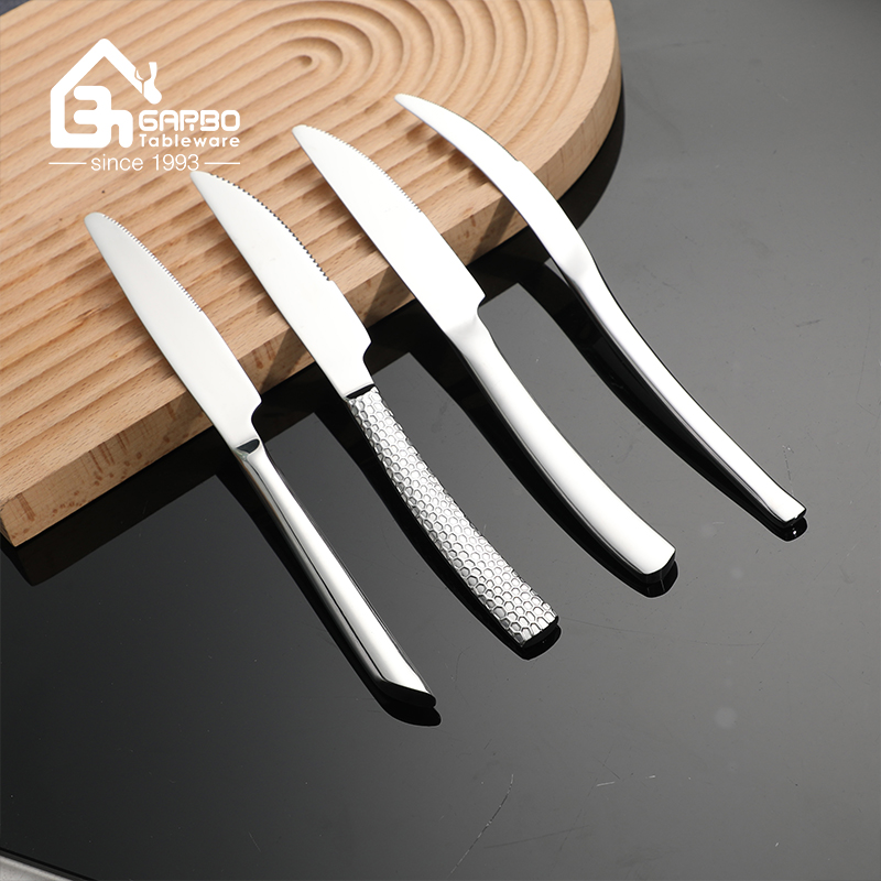Hotel Use High-end Style 420 Stainless Steel Dinner Knife Silver Tableware in Stock