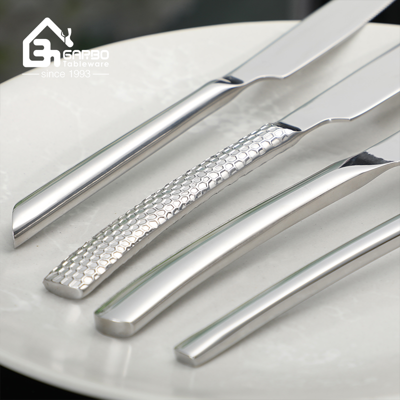 Hotel Use High-end Style 420 Stainless Steel Dinner Knife Silver Tableware in Stock