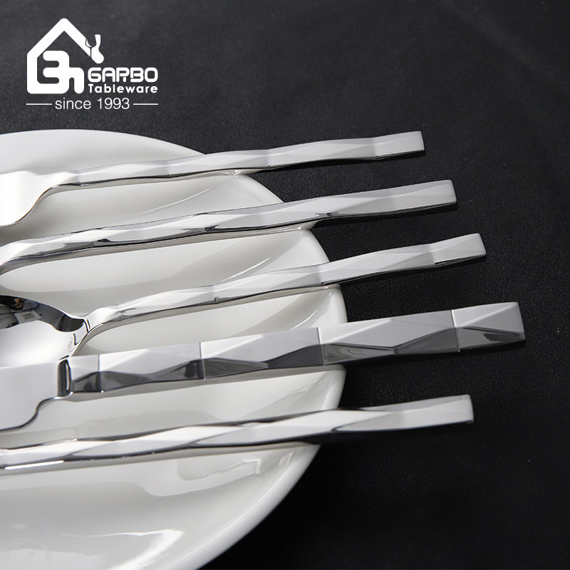 Prismatic Engraved Design Handle 18/8 Stainless Steel Set Silverware in Stock 