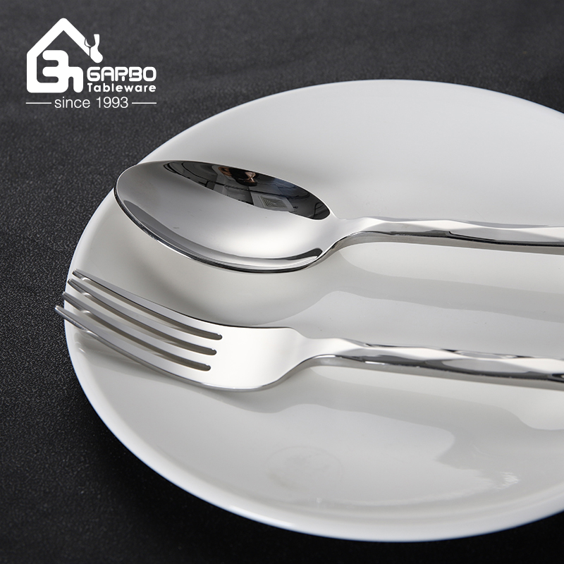 Prismatic Engraved Design Handle 18/8 Stainless Steel Set Silverware in Stock 