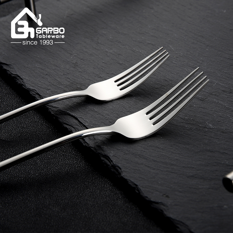 Hotel Supplies High-end Quality Simple Style Silver Stainless Steel Knife and Fork and Spoon