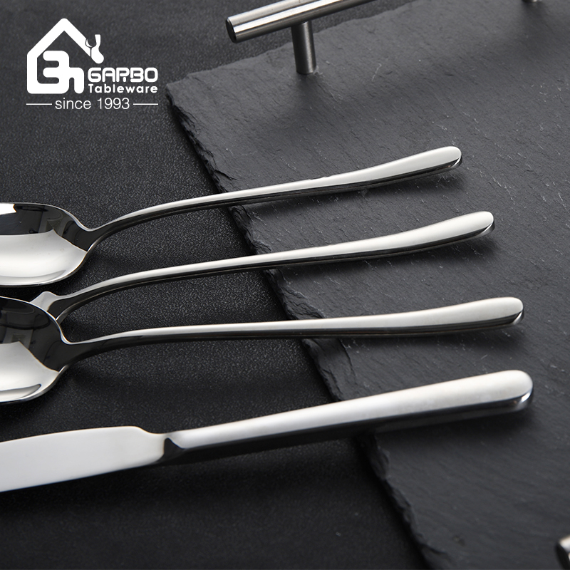 Hotel Supplies High-end Quality Simple Style Silver Stainless Steel Knife and Fork and Spoon