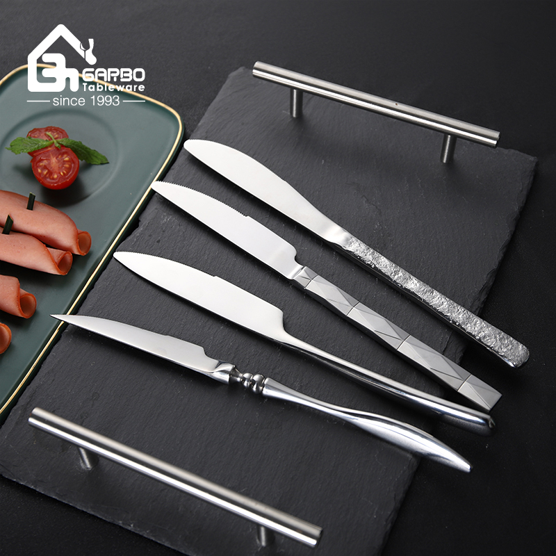 Sturdy Dinner Knife for Meat Cutting High-end Style 420 Stainless Steel Silver Cutlery