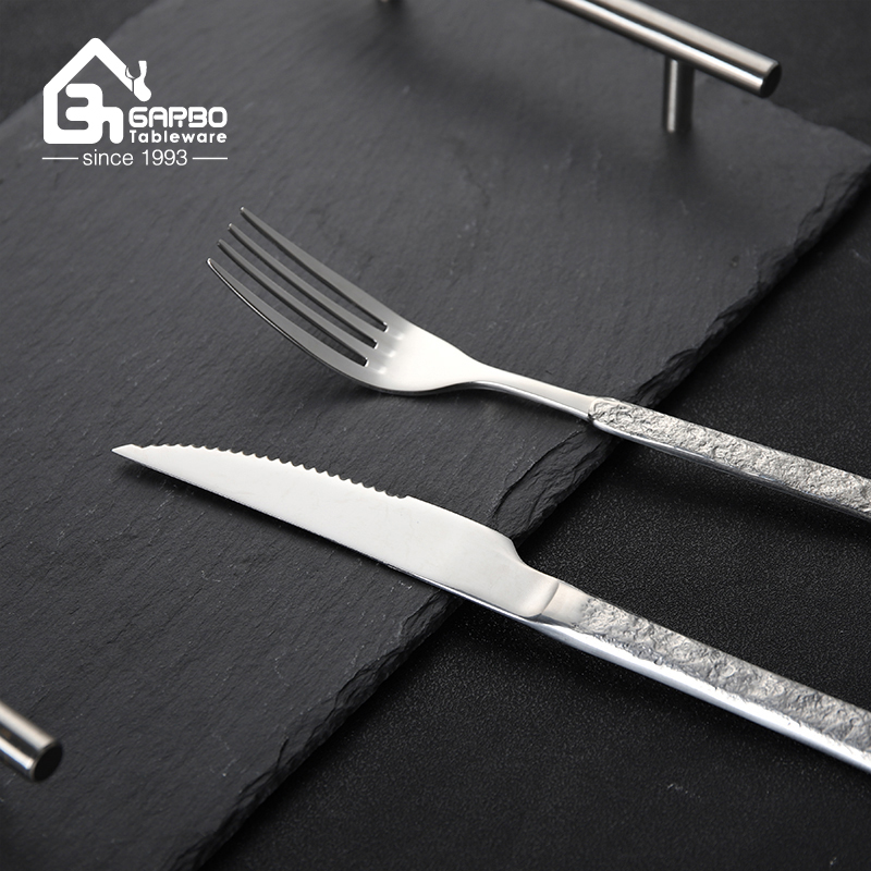 Sturdy Dinner Knife for Meat Cutting High-end Style 420 Stainless Steel Silver Cutlery