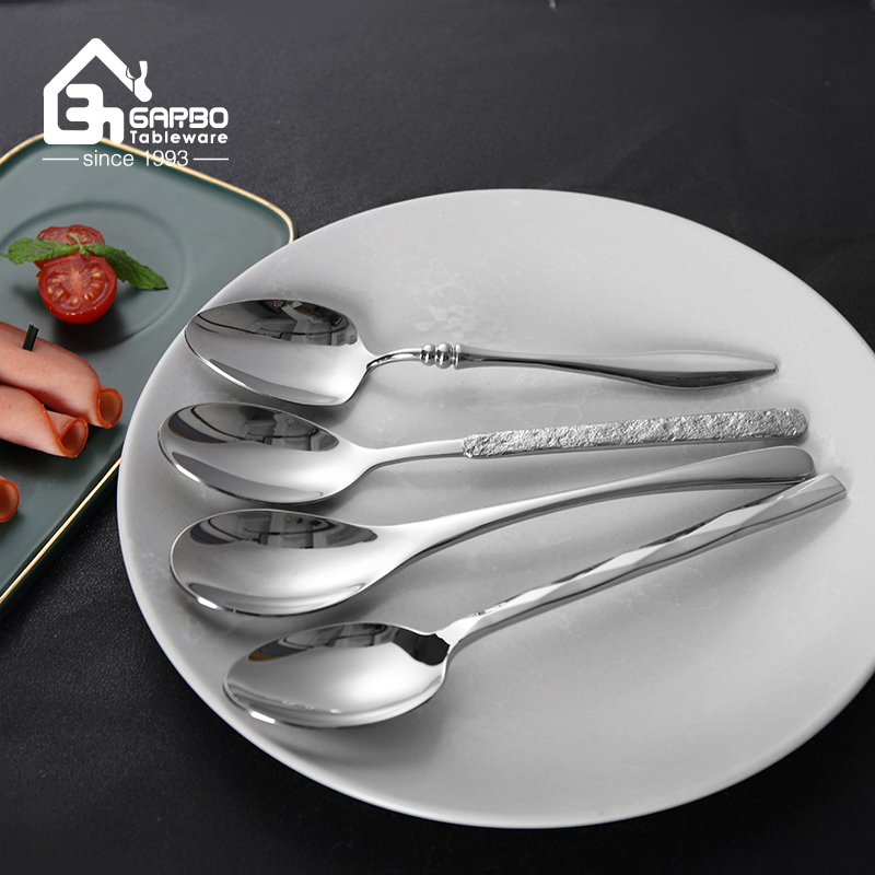 Prismatic Engraved Handle Dinner Spoon 18/8 Quality Silver Cutlery Spoons