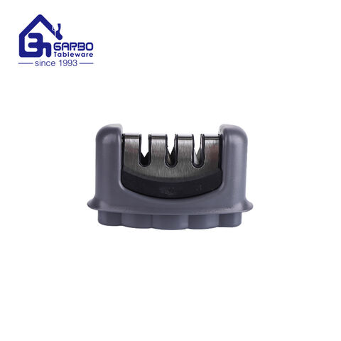 Practical Kitchen Gadgets Anti Slip 3-Stage Stainless Steel Knife Sharpener