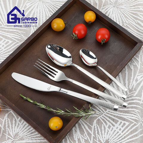 Hot Selling 18/8 Stainless Steel Cutlery Knife Fork Spoon Set for Europe