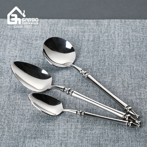 9.5MM Thickness Silver Cutlery Highly Mirror Polish Dinner Spoon