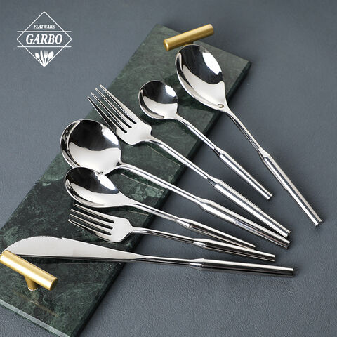 New 304 18/8 Stainless Steel Cutlery Set Stock Fast Shipment Silverware for Hotel Use