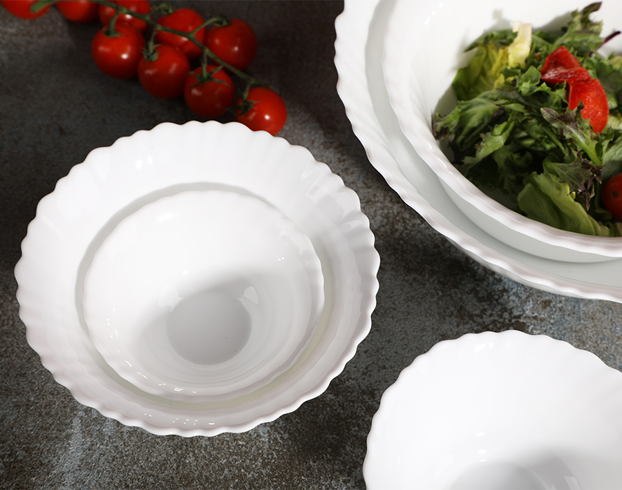 6-inch European style flower pattern glass bowl for wholesale