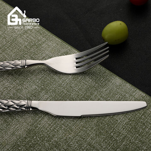 New Arrival Food Grade Stainless Steel Dinner Knife and Fork Set Silver Cutlery