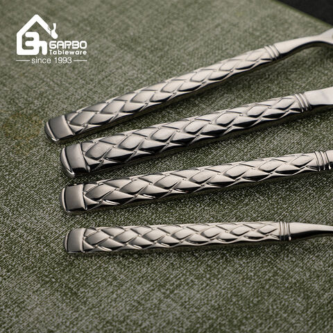 New Arrival Food Grade Stainless Steel Dinner Knife and Fork Set Silver Cutlery