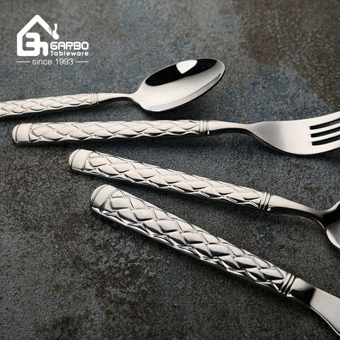 New Arrival Food Grade Stainless Steel Dinner Knife and Fork Set Silver Cutlery