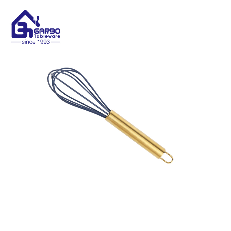 Durable Eco-Friendly Kitchen Tool Silicone Egg Beaters Whisk With Stainless Steel Handle 