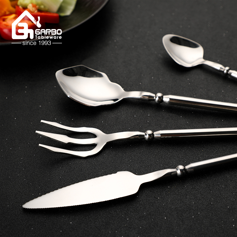 Silver Cutlery Dishwasher Safe Knife Fork Spoon Eating Utensils Set for Retail and Wholesale