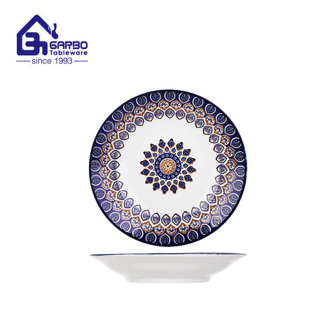 8 Inch Under Glaze Color Marble Pattern Ceramic Rice Bowl - Stylish Tableware for Home & Kitchen