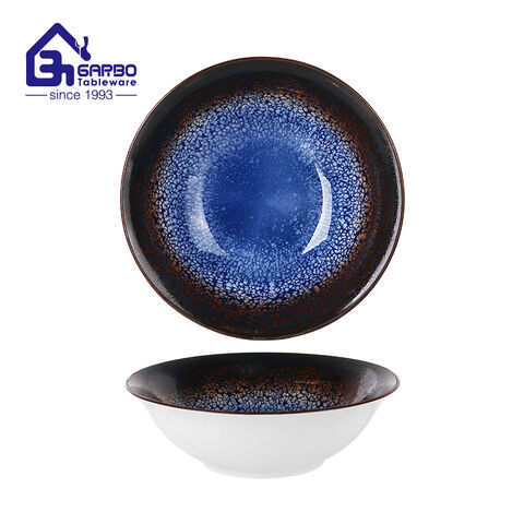 950ml stoneware bowl with underglazed full decal printing from factory supply