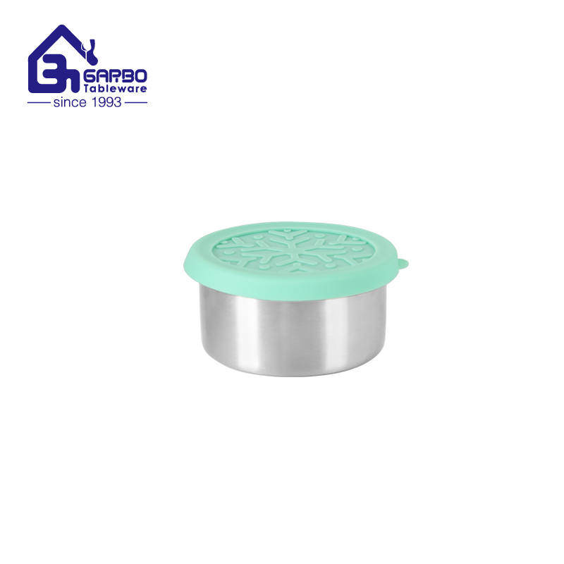 Bulk Supply Reusable 200ml small size 304 Stainless Steel Food Container with Plastic Lid